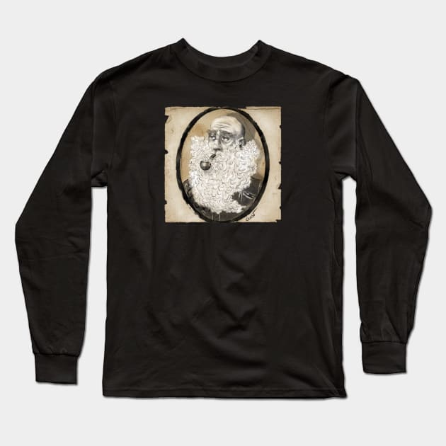 Smokey Beard Long Sleeve T-Shirt by natearts